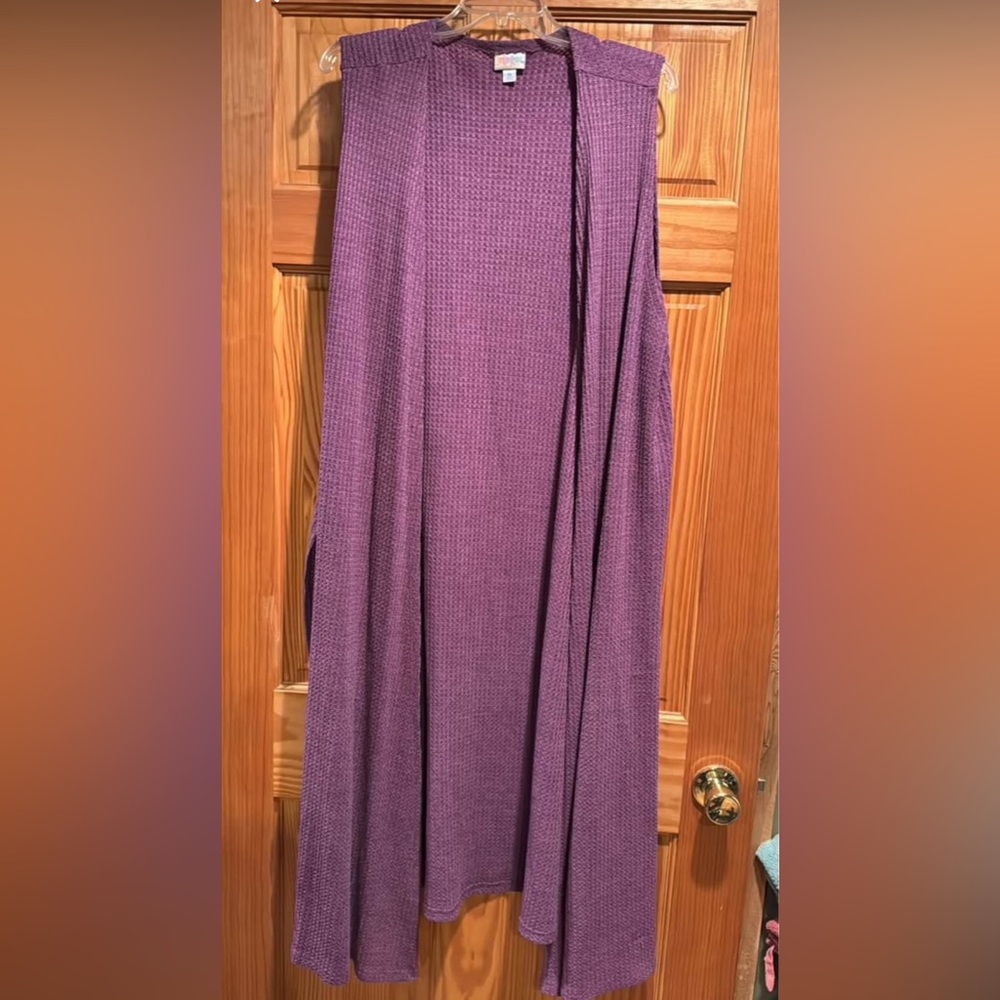LuLaRoe Purple Knit Joy Duster Size XL